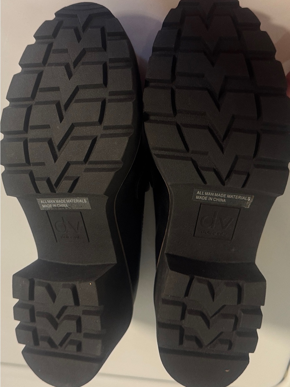 Dolce Vita Black Platform Lug Penny Loafers - Picture 5 of 8
